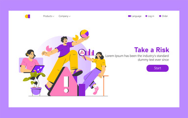 Risk. Flat Vector Illustration