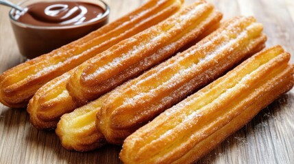 Churros with Chocolate Sauce