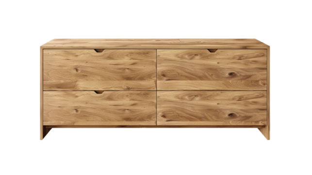 Elegant Wooden Chest of Drawers: Showcasing a finely crafted chest of drawers, this image highlights the natural beauty of the wood and the quality of the craftsmanship.