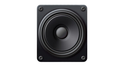 Sound Waves Amplified: A striking, close-up image of a powerful speaker, rendered with attention to detail, showcasing the essential components of audio technology.