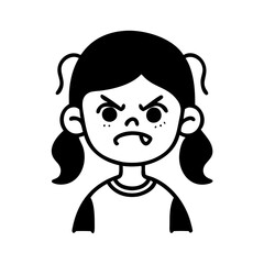 Angry girl illustration