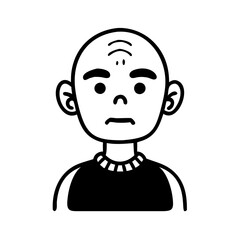 Bald guy illustration
