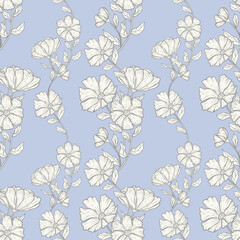 Various imaginative flower garden fabric patterns