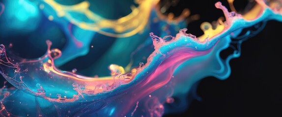 Abstract backdrop of merging liquids.