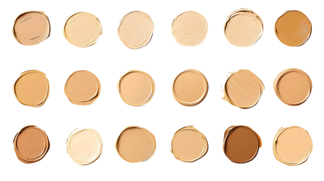 Isolated Background Palette Foundation Color Beige for Beauty Swatches