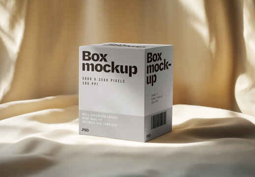 Box Branding Mockup for Packaging Design and Retail Branding