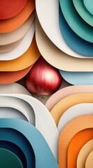 Abstract onion, layered colors