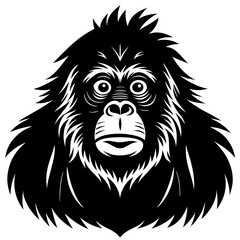 Obraz premium Unique orangutan vector design for wildlife-themed digital projects.