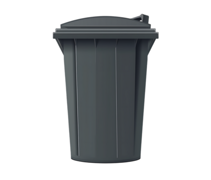  icon of a simple trash bin in dark gray,