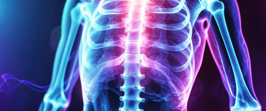X-ray image of human anatomy