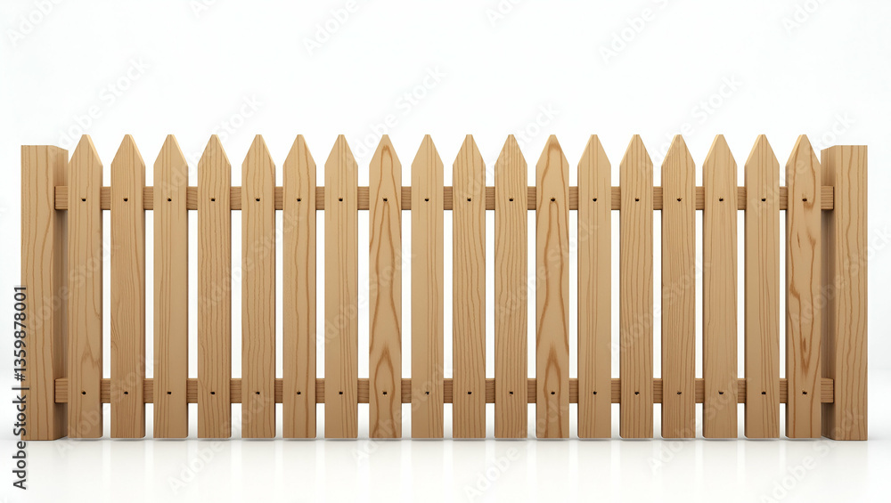 Poster empty brown wooden fence isolated on transparent background - ideal for design and decorative purpos