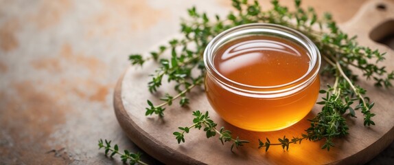 A top view of a bowl of homemade syrup for cough relief.