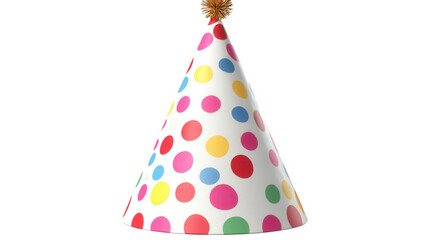 Obraz premium Colorful Polka Dot Party Hat