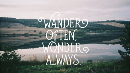 Exploring tranquil landscapes wander often wonder always - nature photography in serene environments
