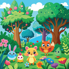 A Colorful Animal Encounter in Springtime