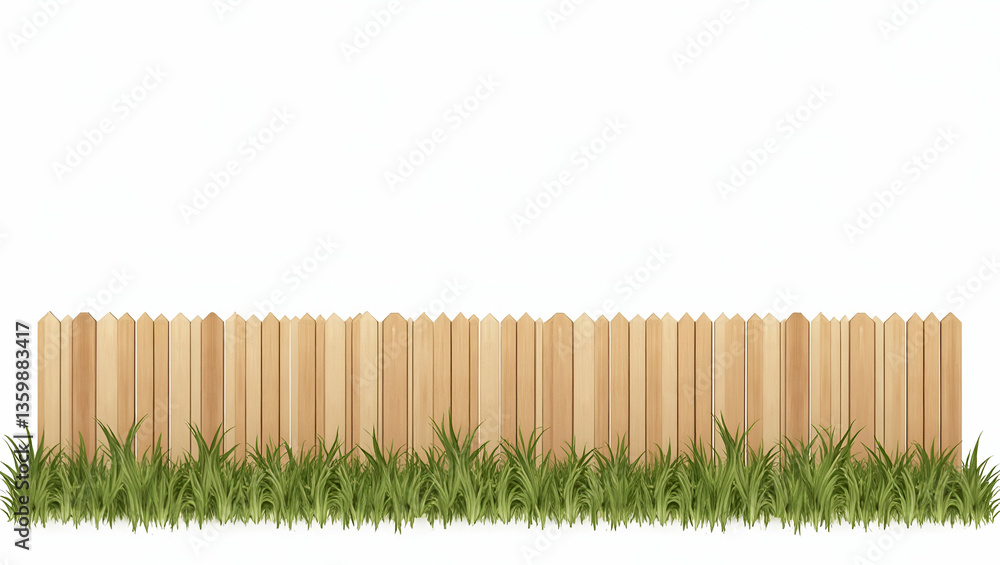 Poster empty brown wooden fence isolated on transparent background - ideal for design and decorative purpos