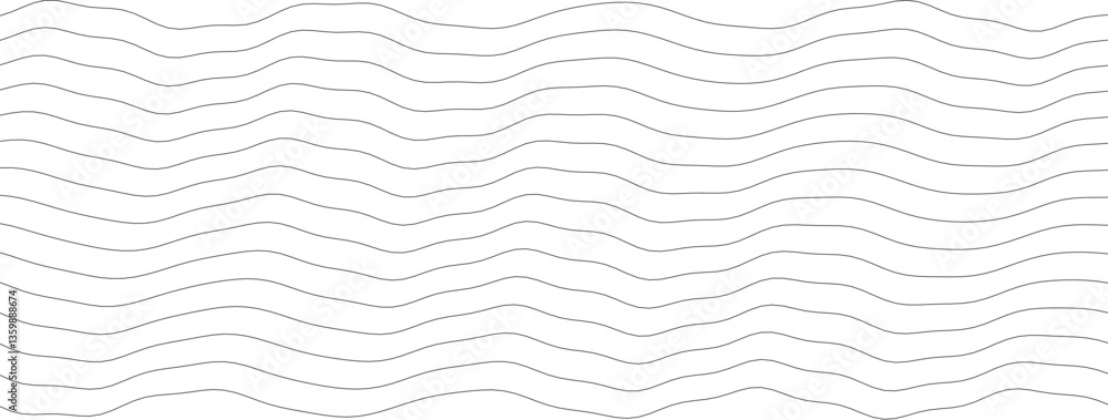 Poster black and white wavy line pattern for abstract design backgrounds and creative projects.
