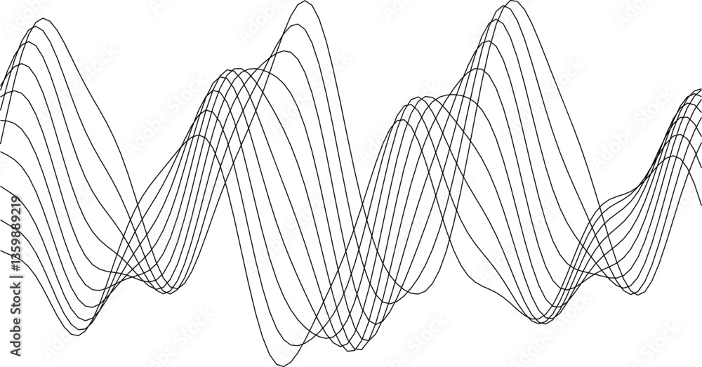 Poster abstract wavy line pattern for modern design and creative backgrounds.