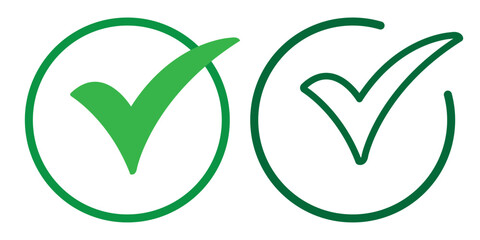 Check icon vector isolated on white background. check mark icon. check list button icon. Tick