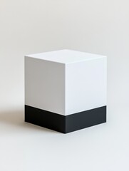 Fototapeta premium A white and black box is on a white background