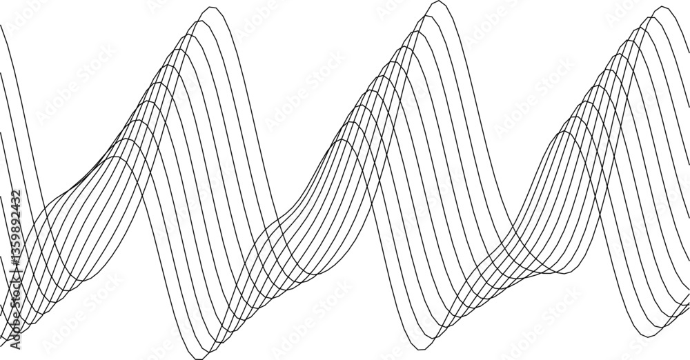 Poster abstract wave pattern design for modern aesthetic and graphic projects.