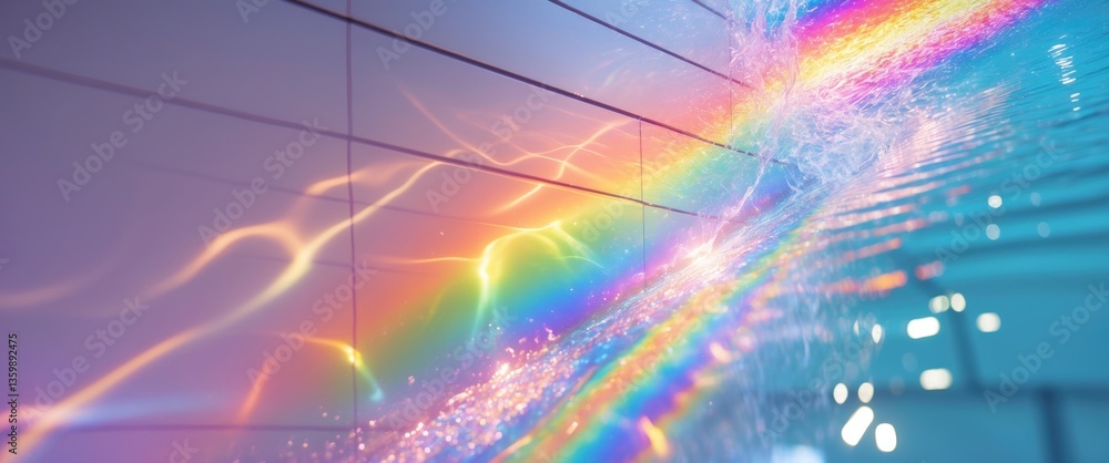 Poster water texture overlay effect for mockups and photos. organic drop diagonal shadow caustic effect wit