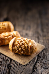 Oscypki - Traditional salty smoked cheese made from sheep's milk from the Polish region of Zakopane under the High Tatras