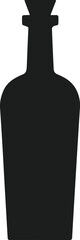 Liquor Bottle Silhouette Vector - Alcoholic Beverage Icon for Branding and Design