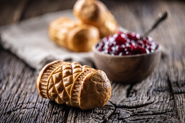 Oscypki - Traditional salty smoked cheese made from sheep's milk from the Polish region of Zakopane under the High Tatras