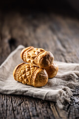 Oscypki - Traditional salty smoked cheese made from sheep's milk from the Polish region of Zakopane under the High Tatras