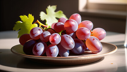 grappe de raisin vert et violet