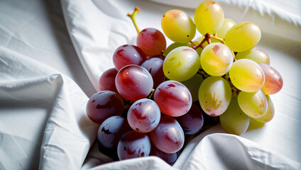grappe de raisin vert et violet