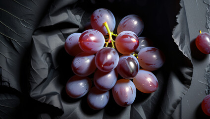 grappe de raisin vert et violet