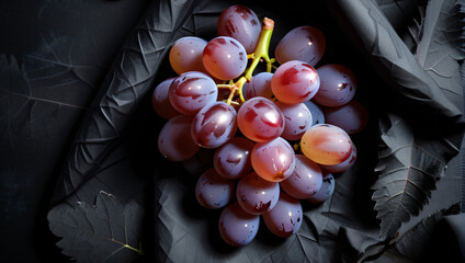 grappe de raisin vert et violet