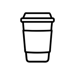 Coffee Cup Outline Icon in Minimalist Style  