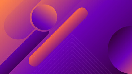 ABSTRACT BACKGROUND GRADIENT ORANGE PURPLE PINK COLORFUL DESIGN WITH GEOMETRIC SHAPES VECTOR TEMPLATE GOOD FOR MODERN WEBSITE, WALLPAPER, COVER DESIGN 