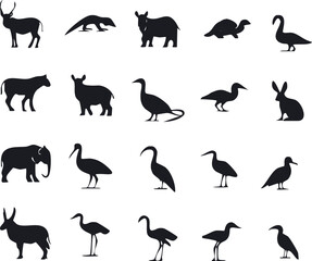 Fototapeta premium Animal Silhouettes Collection