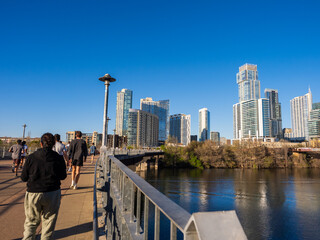 Naklejka premium Skyline view of Austin, Texas