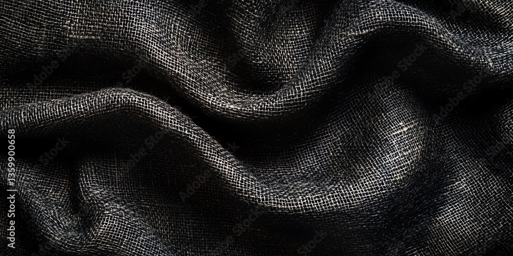 Poster textured dark cloth background with elegant draping and subtle light