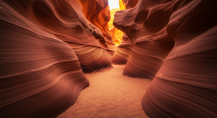 Obraz premium Majestic Antelope Canyon Exploring the Swirling Sands and Vibrant Hues of Arizona's Natural Wonder