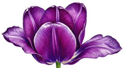 A Majestic Purple Tulip With Deep Lavender and Rich Violet Hues