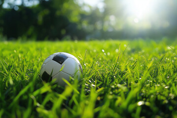 Fototapeta premium football on grass