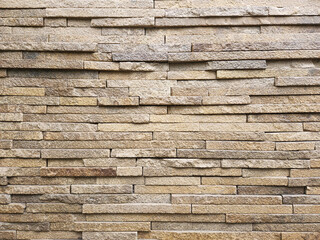 Decorative stone. Wall of decorative sand stone. Stone background