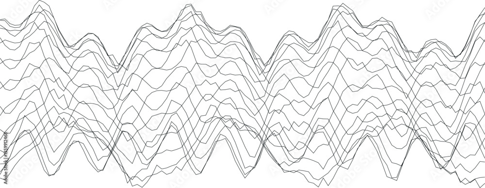 Aufkleber abstract wave pattern design for modern decor and art projects.