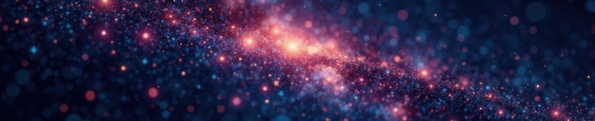 Obraz premium Shimmering starfield on blackness infinite vastness, galaxy, celestial