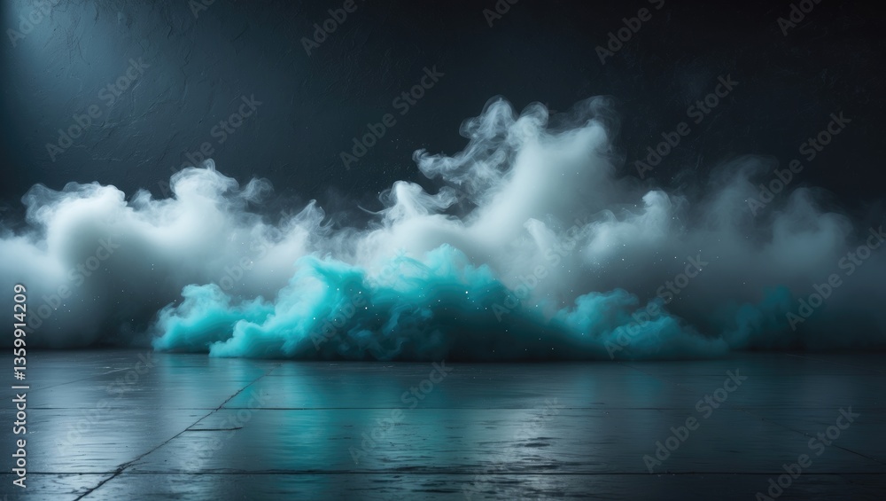 Poster abstract image of dark concrete floor. background for product display. panoramic view of the abstrac