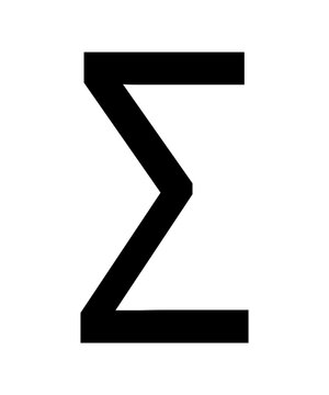 Sigma icon filled with black