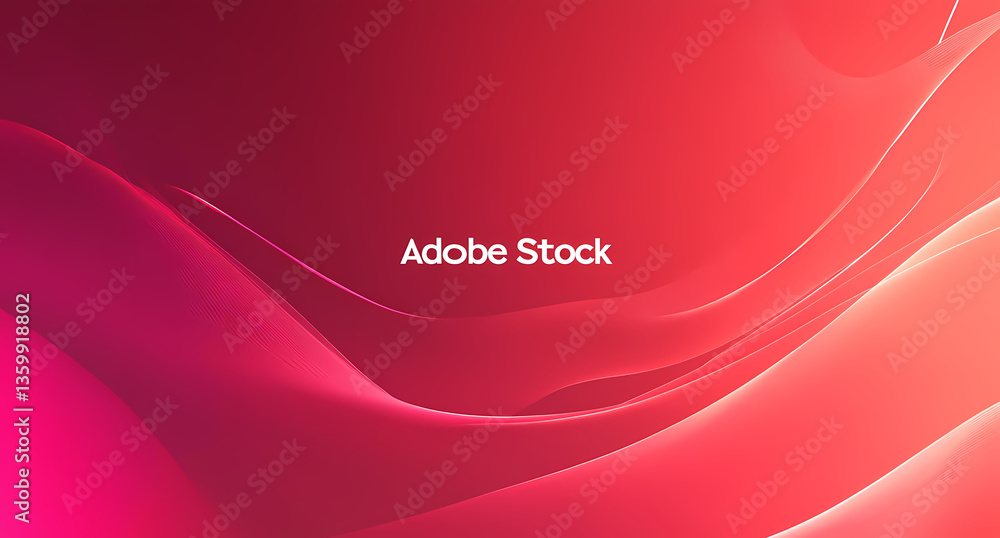 Aufkleber abstract flowing lines background: a vibrant background with dynamic, flowing lines in shades of red