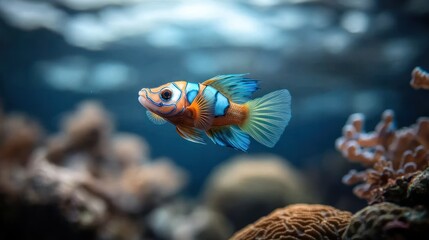 Fototapeta premium Colorful fish in an aquarium