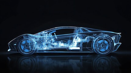 Modern Luxury Colored Car Race Design Concept Wallpaper Background 3d Rendering Generative Ai